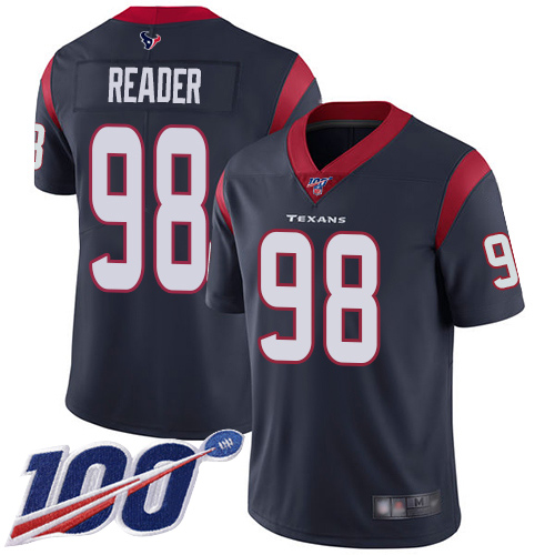 Houston Texans Limited Navy Blue Men D J  Reader Home Jersey NFL Football #98 100th Season Vapor Untouchable